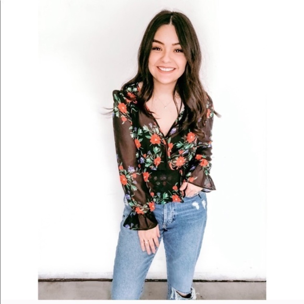 Charlotte Dark Floral Top - Picture 4 of 5